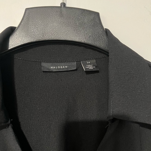 NWT Halogen Faux Wrap Dress Black size 1X - Picture 5 of 5